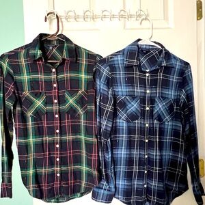 2 Aeropostale flannel shirts
